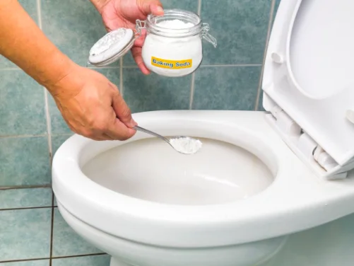 fikse tett toalett med bakepulver og edikk